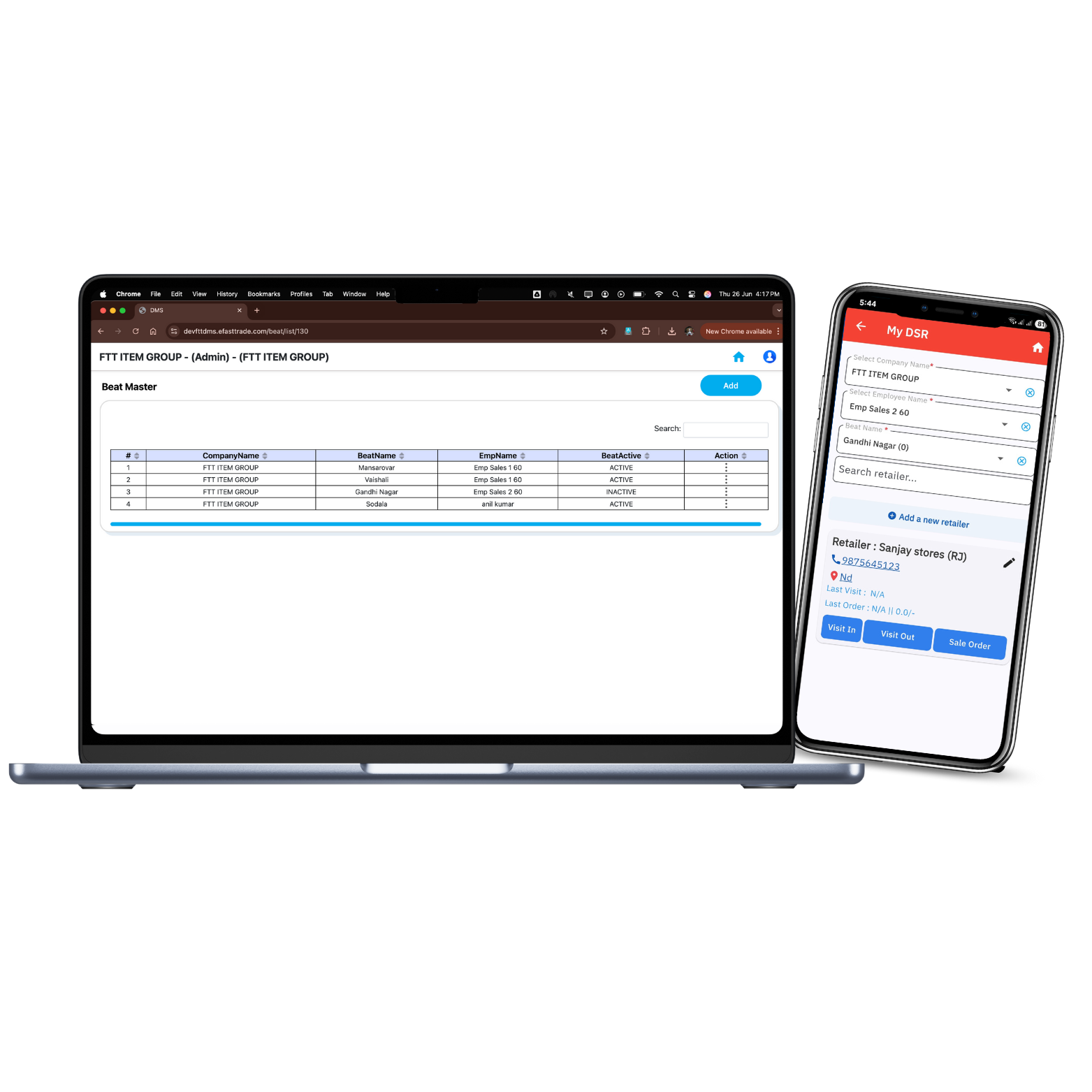 Field Staff Management Mobile App